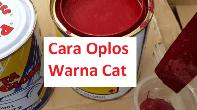 Cara Oplos Warna Cat Mobil dan Motor