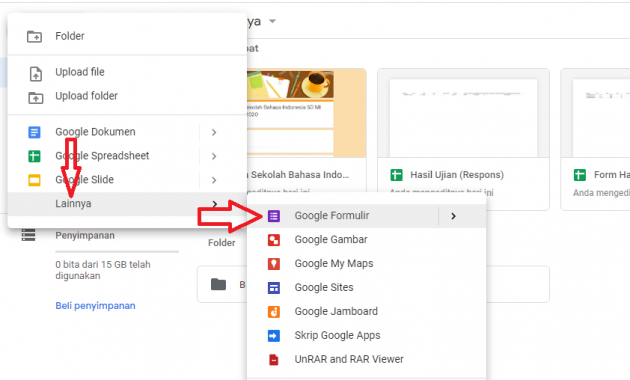 Cara membuat google form untuk ujian online