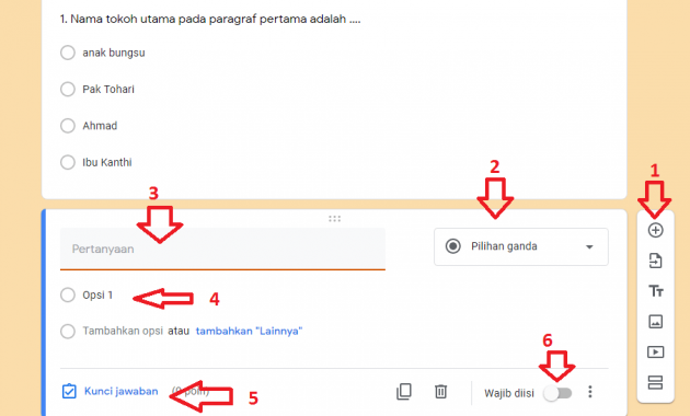 Membuat pertanyaan online di google form