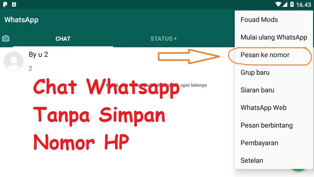 Cara chat whatsapp tanpa simpan nomor